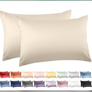 Luxury Cotton Cream Pillowcase Set